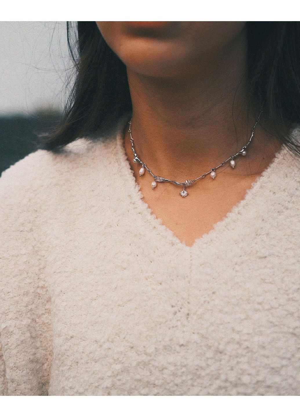 S925 Елегантне Срібне Кольє з сучасним дизайном TATON (362497093)