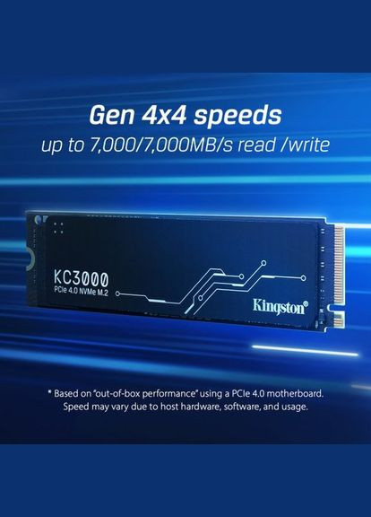 SSD накопичувач 512GB M.2 KC3000 NVMe 2280 (SKC3000S/512G) Kingston (278273852)