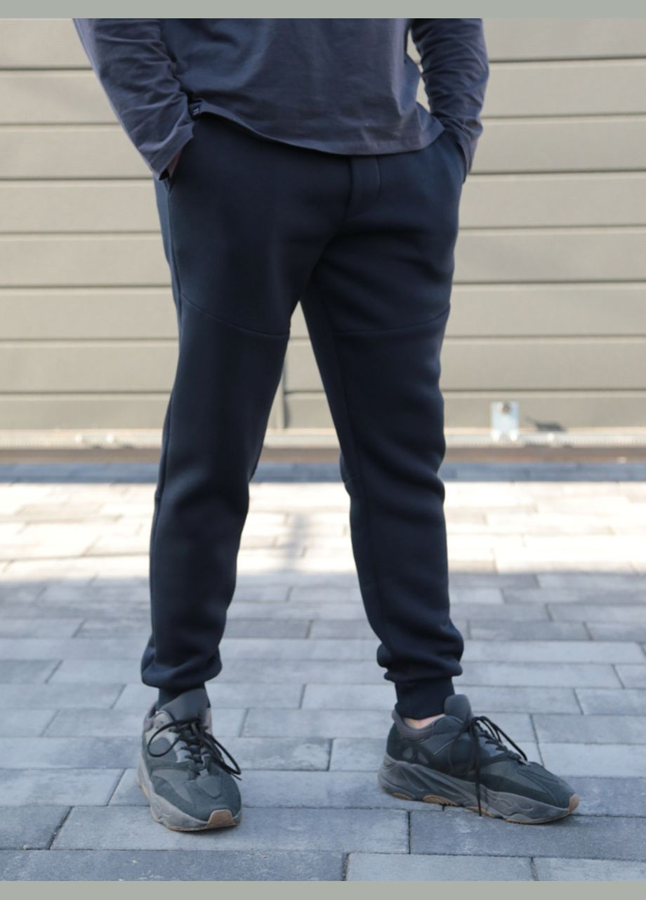 Штани чоловічі спортивні темно-сині на флісі зимові Wise Джогер (307152855)