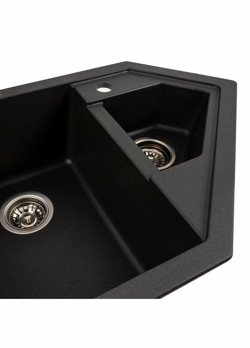 Гранітна мийка для кухні 9950 PANDORA матовий Моріон Platinum (342069219)