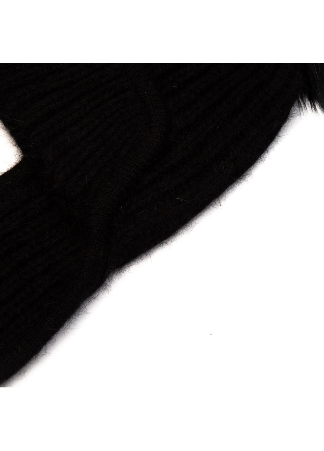 Шапка ушанка с помпоном женская ангора черная ARINDA LuckyLOOK 237-186 (290278213)