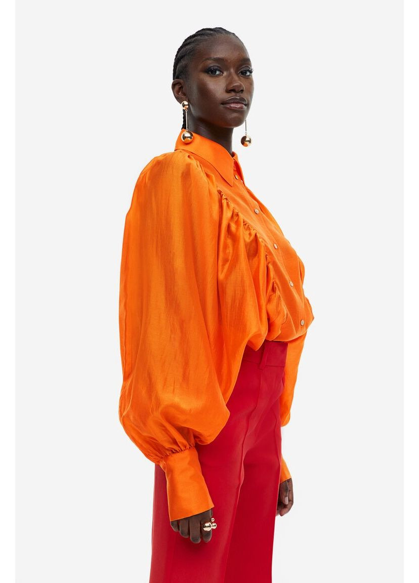 Оранжевая блуза H&M