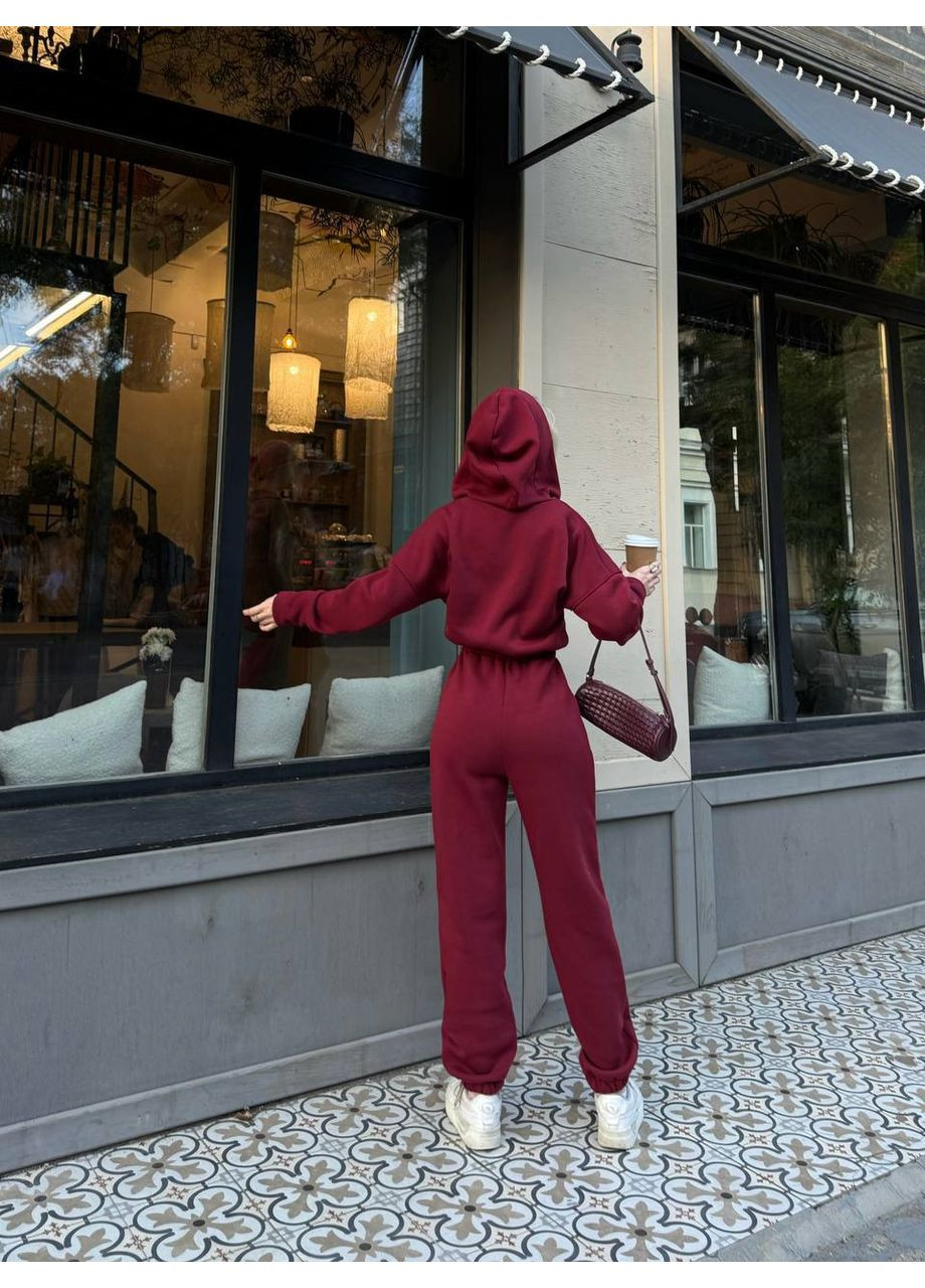 Комбинезон N.Family однотонный бордовый кэжуал