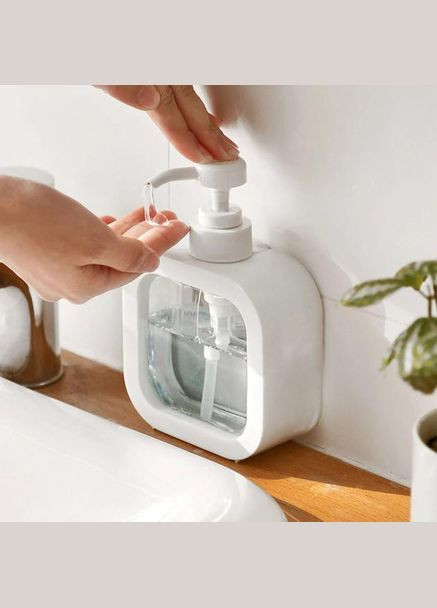 Прозорий диспенсер для мила пластиковий 300 мл Білий China (323158501)