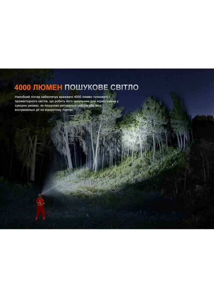 Ліхтар налобний HP35R SAR з вогнетривкою пов'язкою Fenix (353505262)