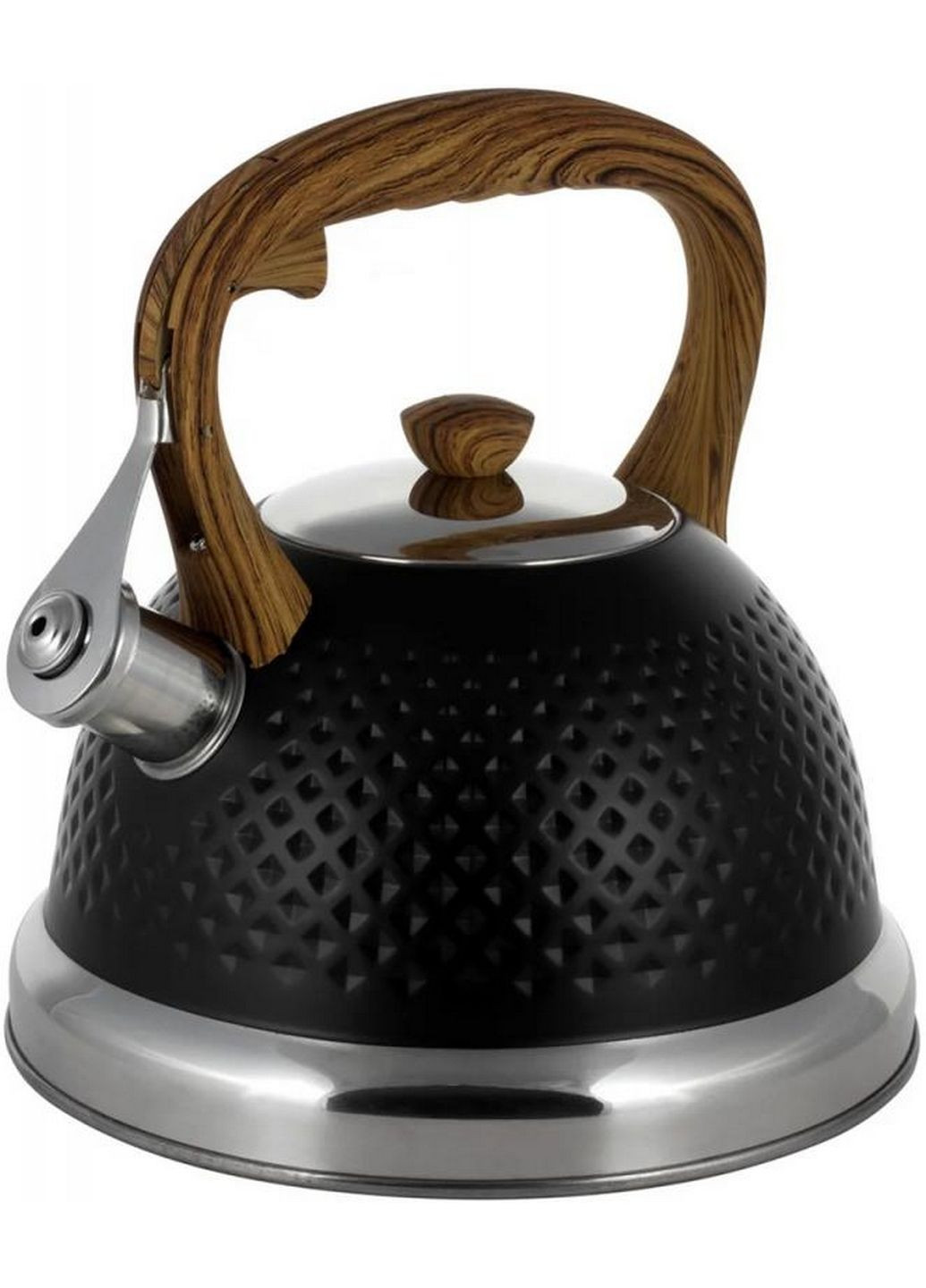 Чайник Whistling Kettle Black нержавіюча сталь зі свистком 2,7 л Kamille (289463851)