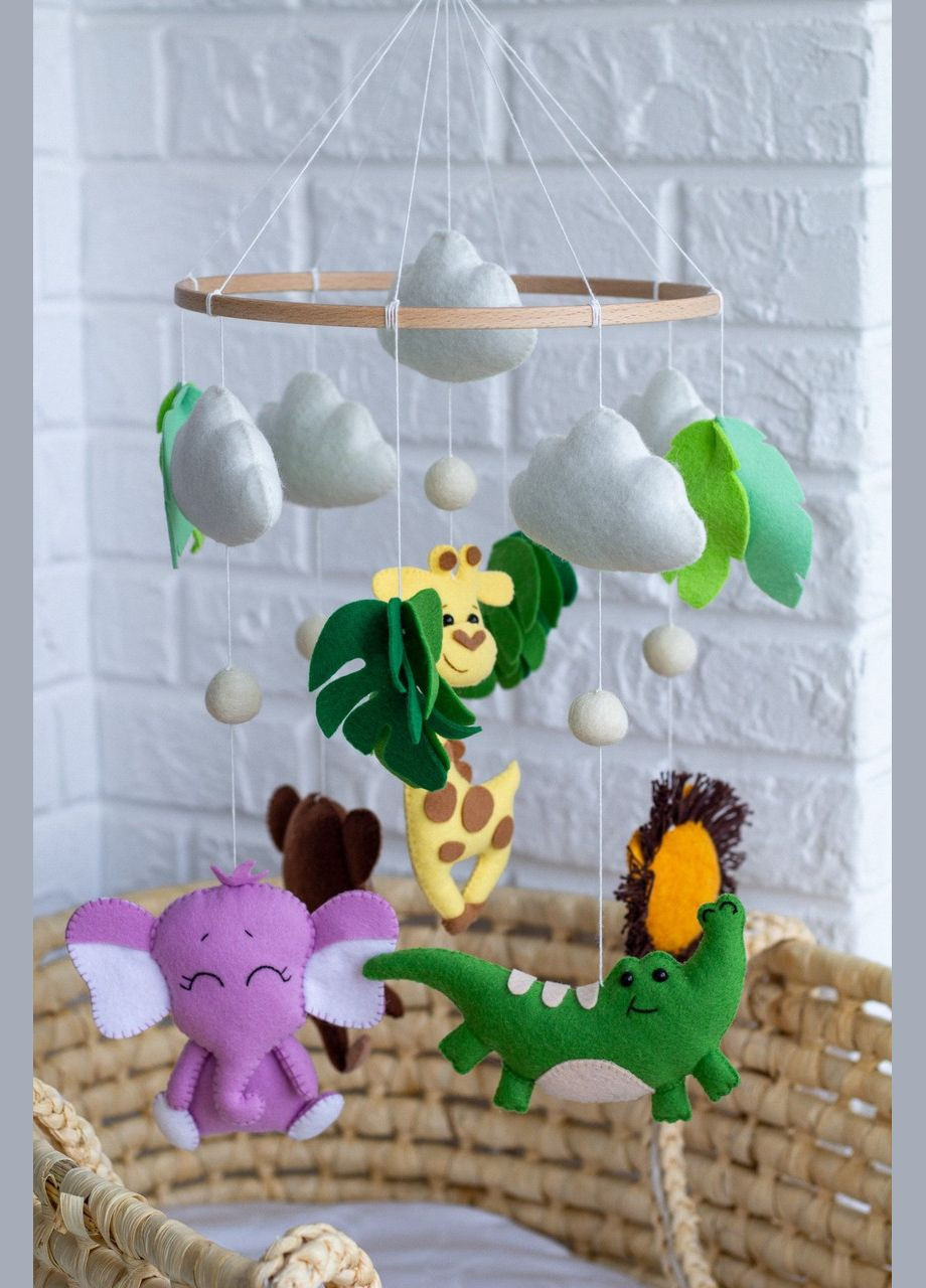Дитячий мобіль на ліжечко для немовлят WooolyWool «Африка» No Brand (342757818)
