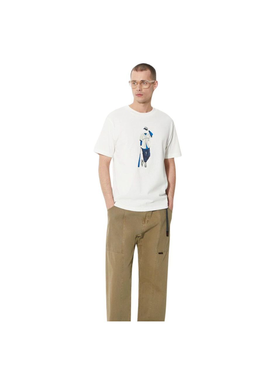 Белая мужская футболка athletics graphics mt41577sst New Balance