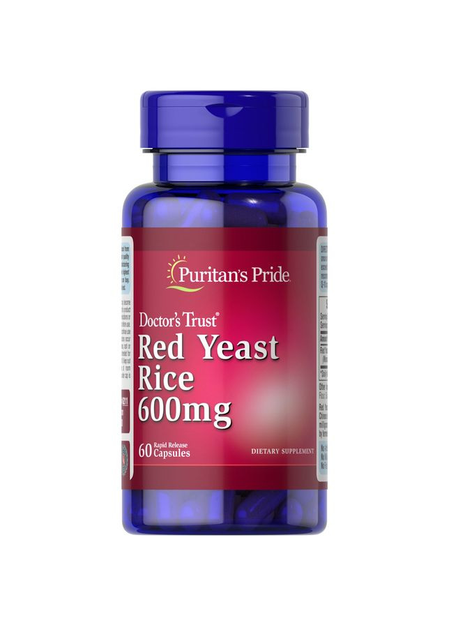 Красный ферментированный рис Puritan's Pride Red Yeast Rice 600 mg 60 Capsules Puritans Pride (293175932)