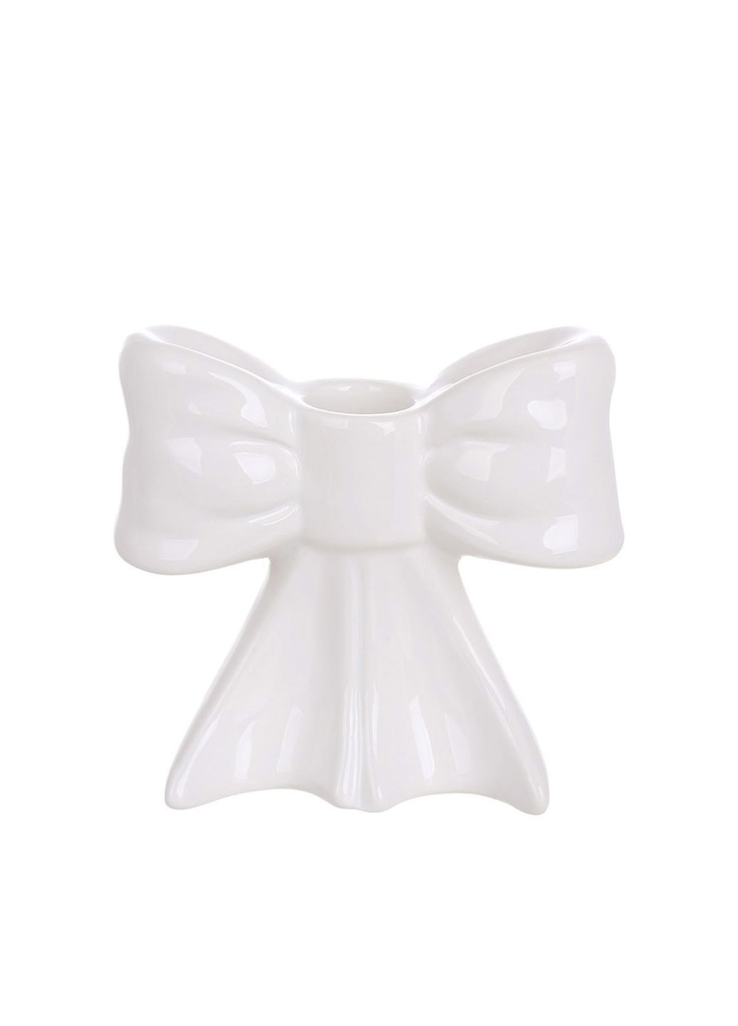 Підсвічник керамічний "Бант" колір білий ЦБ-00286983 BonaDi (366869165)