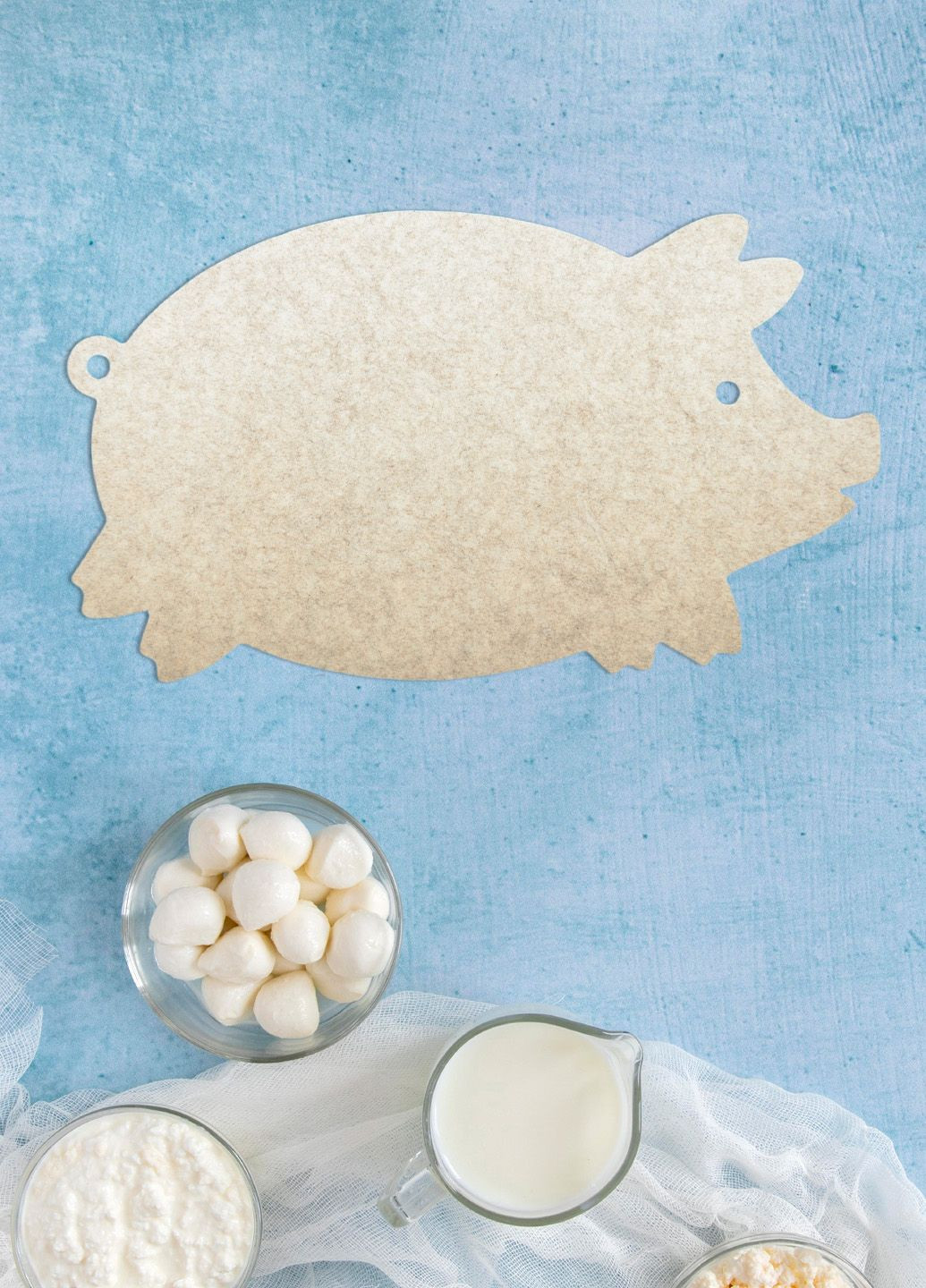 Сервировочный набор из 3 подставок ковриков под тарелки, горячее ZERMATT Funny Pork (294836860)