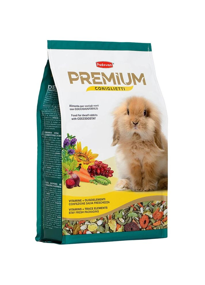 Корм Premium Coniglietti 500гр для кроликов Padovan (364489139)