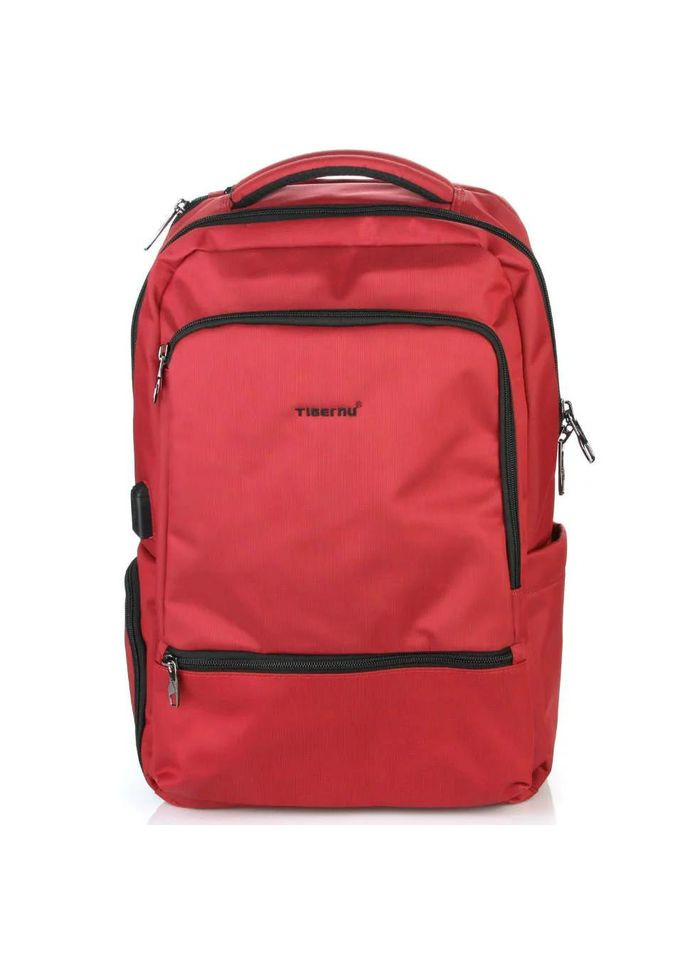 Рюкзак мужской / женский спортивный нейлоновый 15.6" на 1 отделение с USB, размер 31 × 46 × 15 см Т-В3585 USB красный Tigernu (314808888)