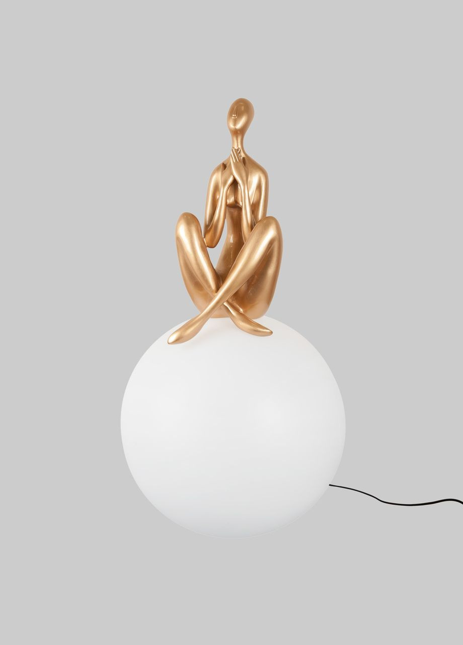 Настільна лампа/нічник з дівчиною на 30см кулі "Lady" (999-006 GD) No Brand (370069582)