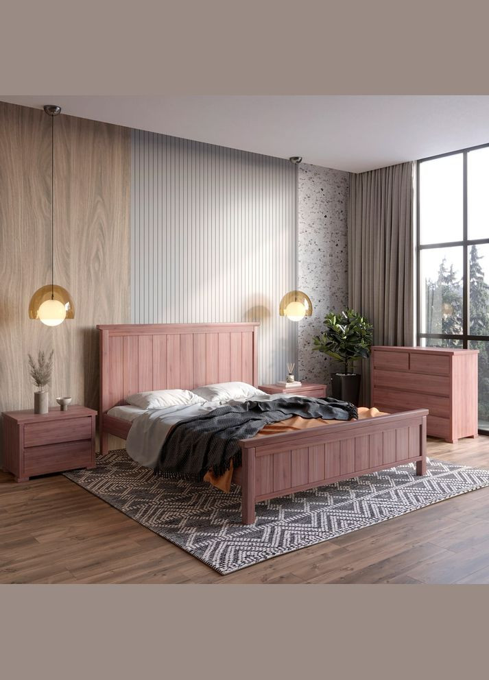 Двоспальне дерев'яне ліжко Вірджинія 160х190 см (MBG-3200) Mebigrand (368282873)