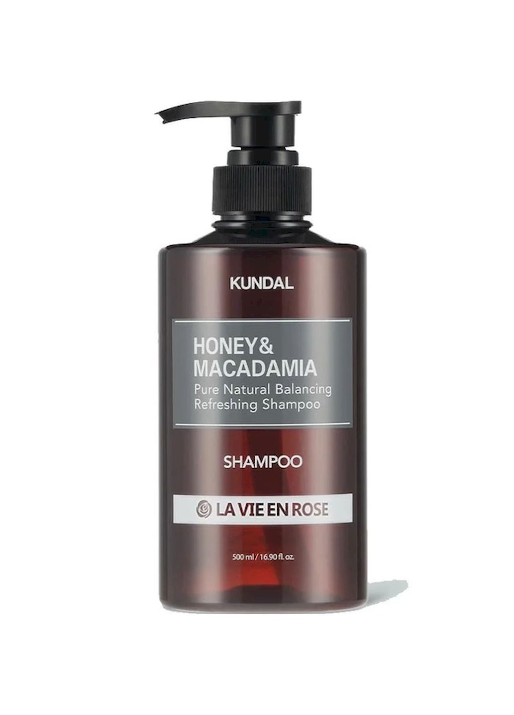 Шампунь Honey & Macadamia Nature Shampoo La Vie En Rose на основе природных масел с ароматом розы, 500 мл Kundal (292794995)
