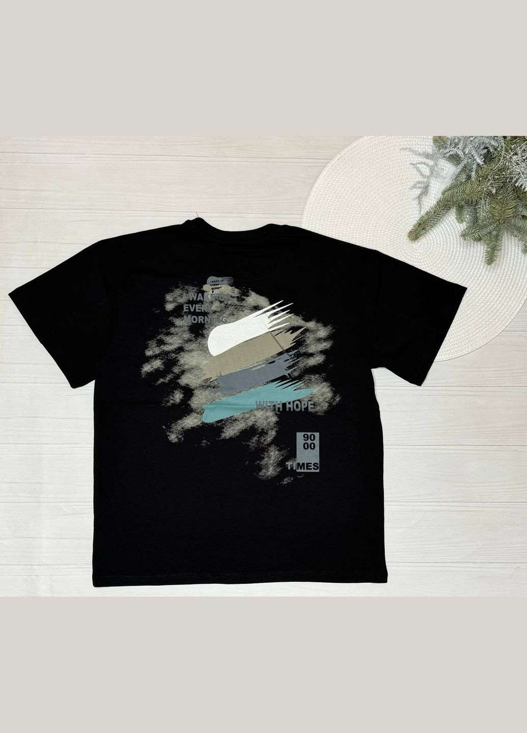 Черная демисезонная футболка мальчик. 10085 Leyz