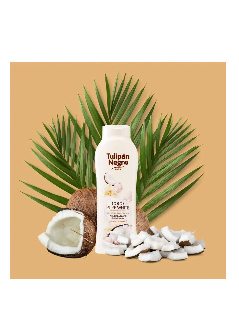 Гель для душу Ніжний кокос (650 мл) Tulipan Negro (346240964)