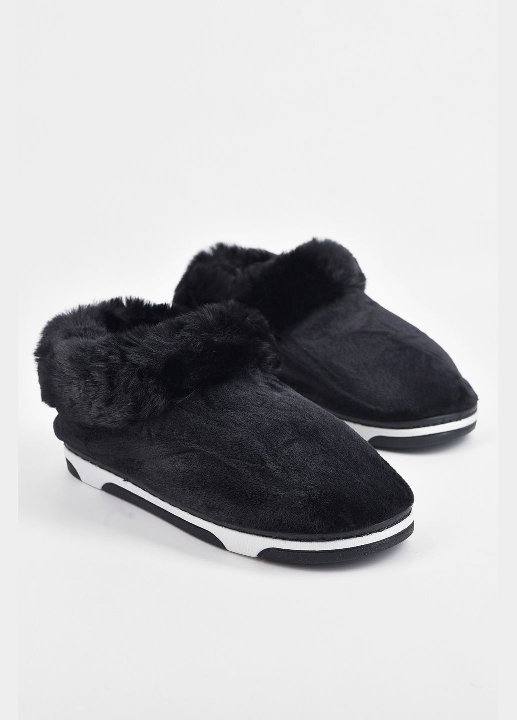 Черные тапочки комнатные мужские черного цвета Let's Shop