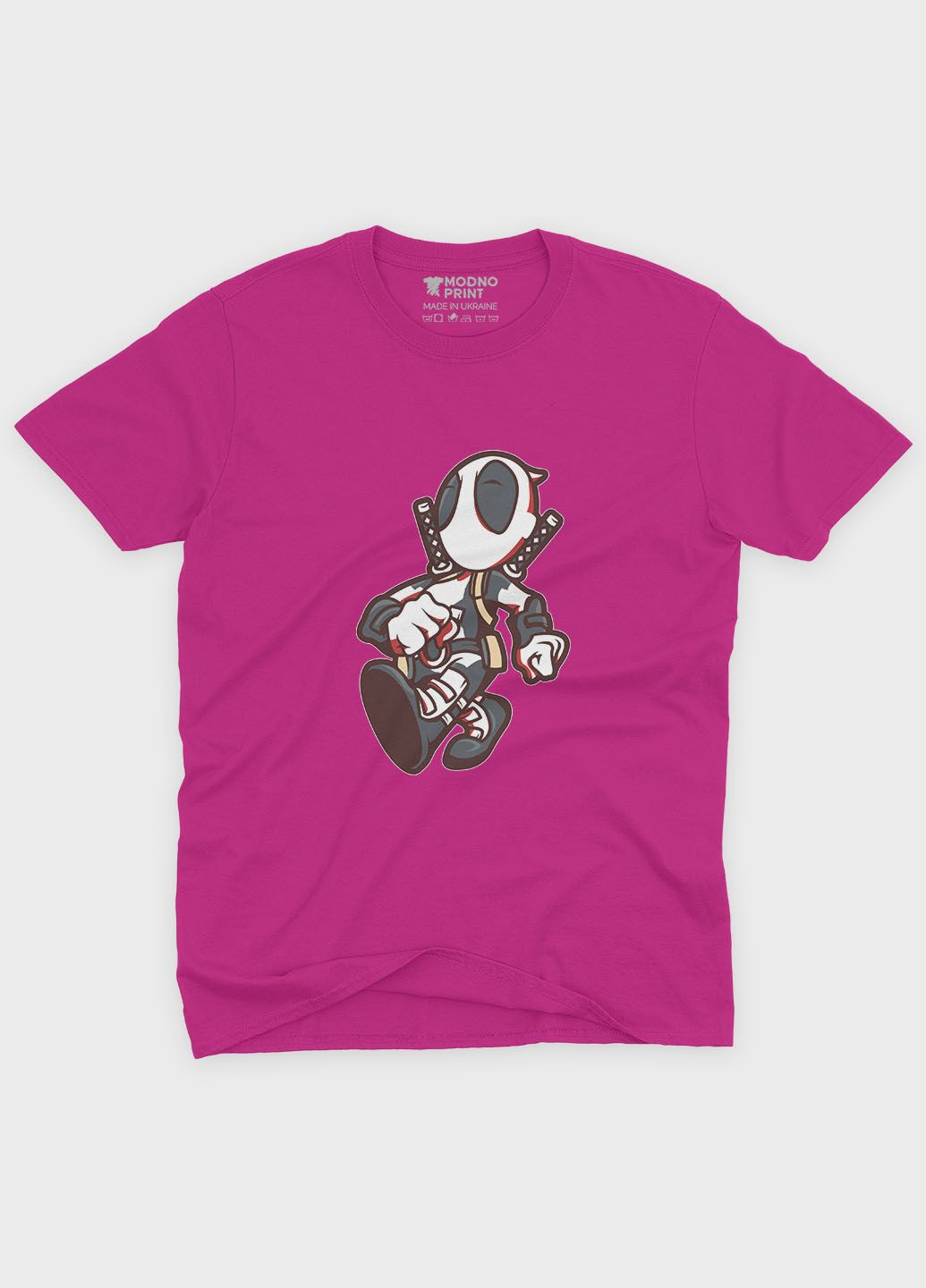 Рожева демісезонна футболка для хлопчика з принтом антигероя - дедпул (ts001-1-fuxj-006-015-036-b) Modno