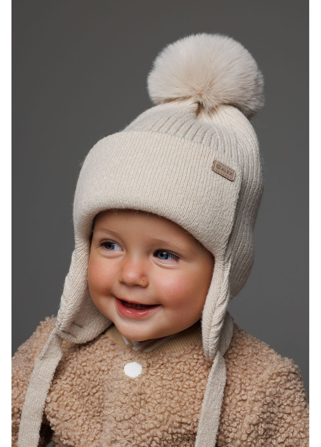 Шапка для девочки, для мальчика Алекс K177 46-48 см. Графитовый Alex K177-31 (364302666)