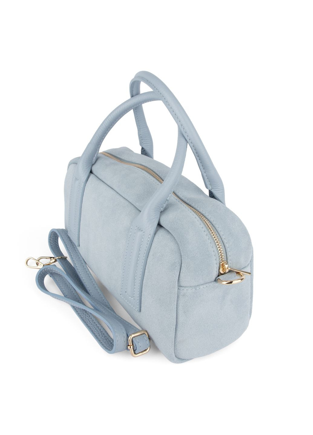 Сумка женская замшевая 03972 с кожаными ручками голубая Virginia Conti (339671940)