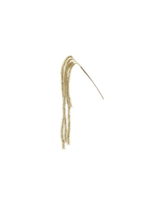 Флористичний матеріал для декору 87 см Декоративна штучна гілка з глітером Золотистий No Brand (366734837)