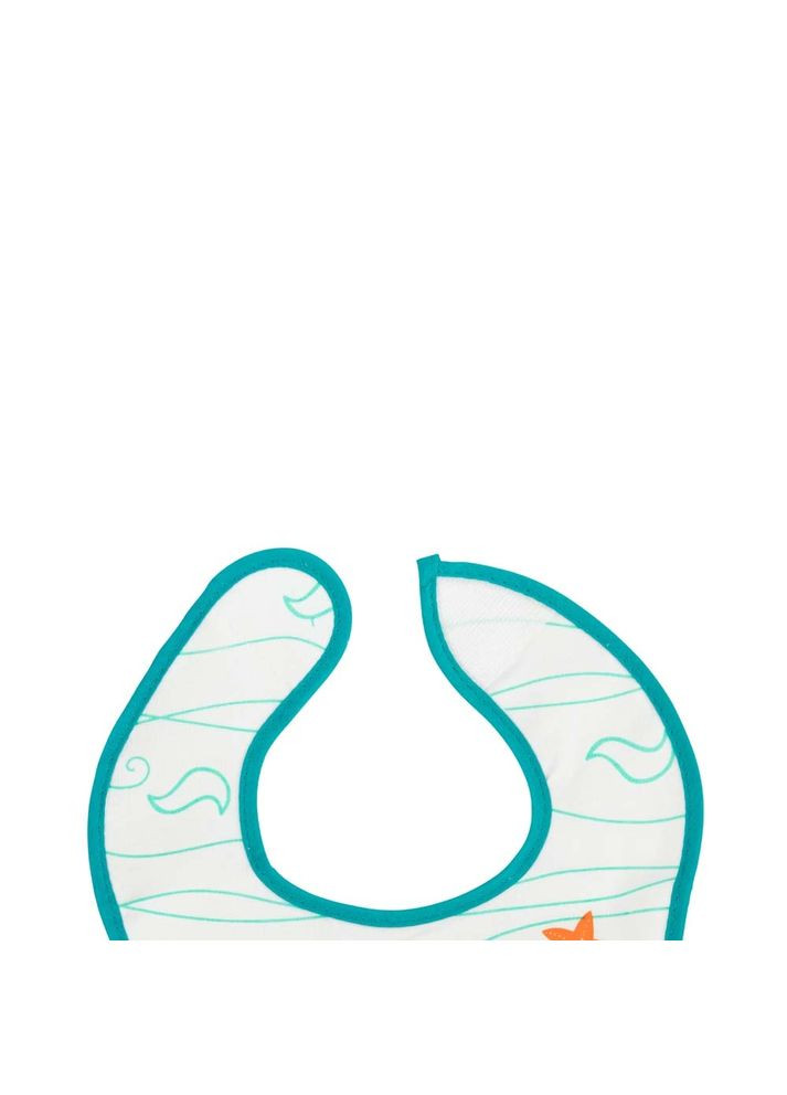 Нагрудник бавовняний Sea Life, білий, 3+ міс. () Baboo 11-010 (335973910)