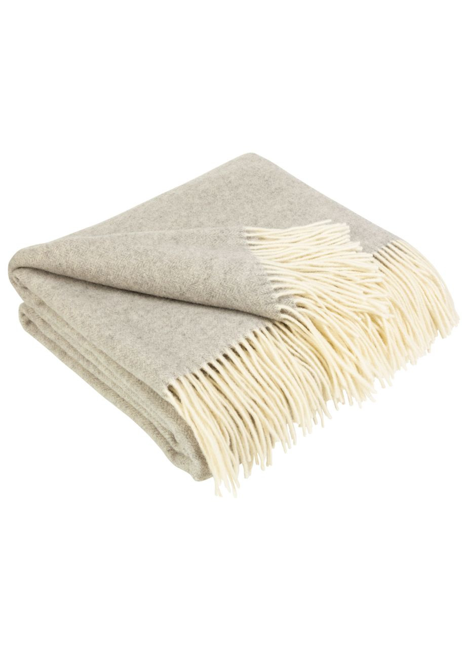 Плед 100% шерсть 140х200 Светло бежевый см Love You 6064 (368904066)