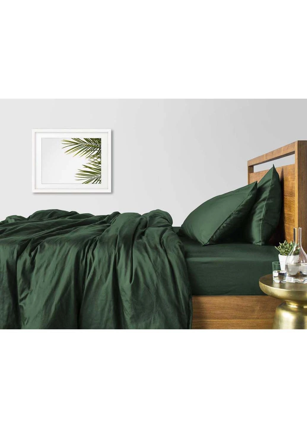 Полуторное постельное белье Green CS1 160х220 см Cosas (307387784)