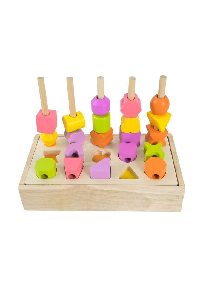 Дитяча дерев’яна іграшка "Пірамідка-сортер" C9407, 8 карток Bambi (364847982)