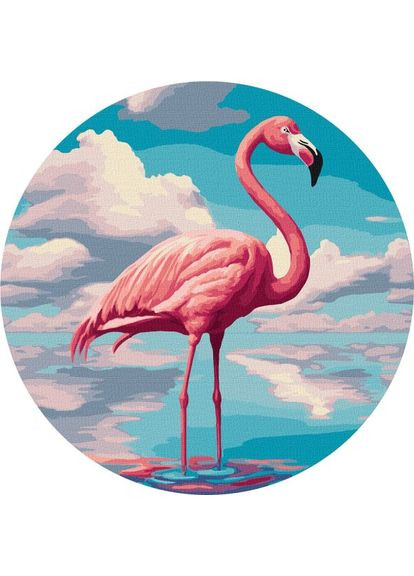 Картина по номерам - Изысканный фламинго ©art_selena_ua d33 см IDEYKA (362083228)