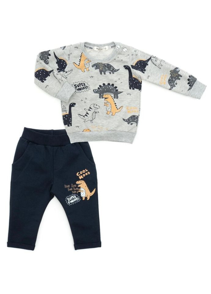 Спортивный костюм с динозаврами (18889-80B-yellow) Breeze (300857517)