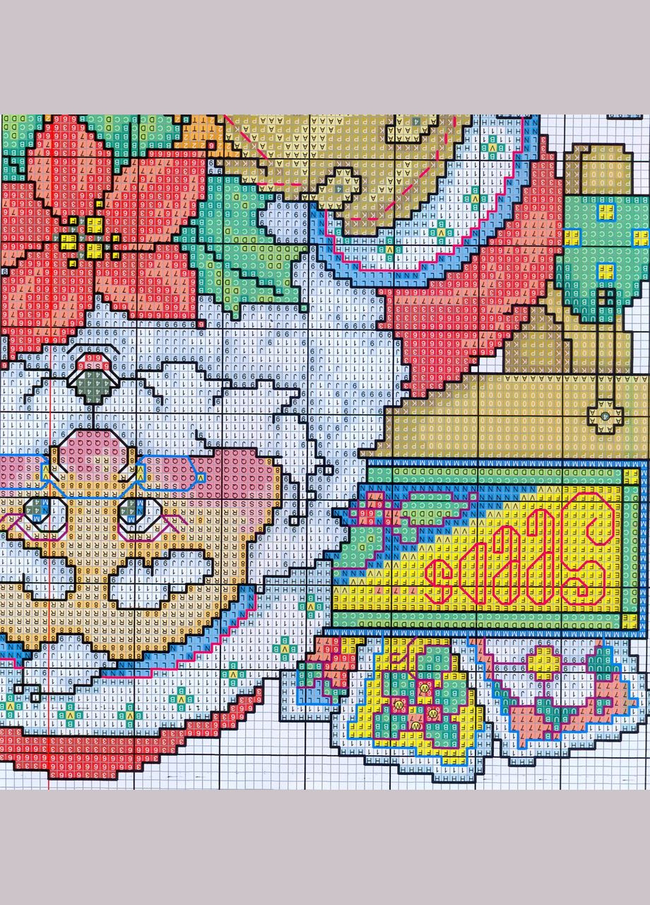 Набор для вышивания по нанесённой на канву схеме "Happy Christmas (6)". AIDA 14CT printed, 36*44 см Joy Sunday (313614554)