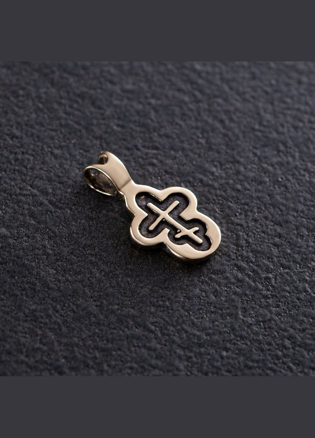 Дитячий хрестик у жовтому золоті п03789 Oniks (271962017)