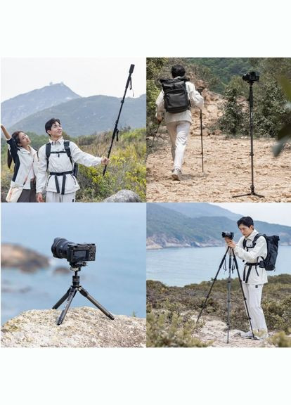 Штатив-монопод туристичний карбоновий із трекінговими палицями 15-146 см TT35 kr Ulanzi (304530500)