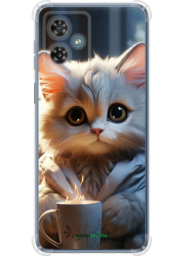 Чехол на Motorola Moto G54 White cat "5646sp-3339-70447" Endorphone (332803058)