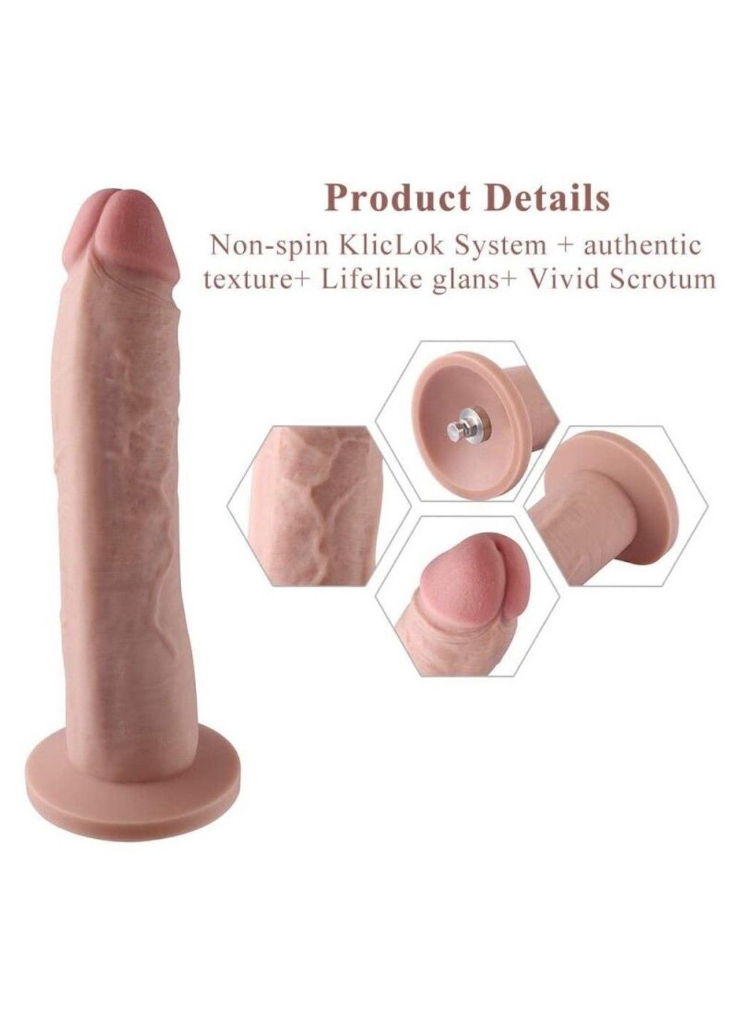 Фалоімітатор з вібрацією для секс-машин Silicone Dildo with Vibe Hismith (316252445)