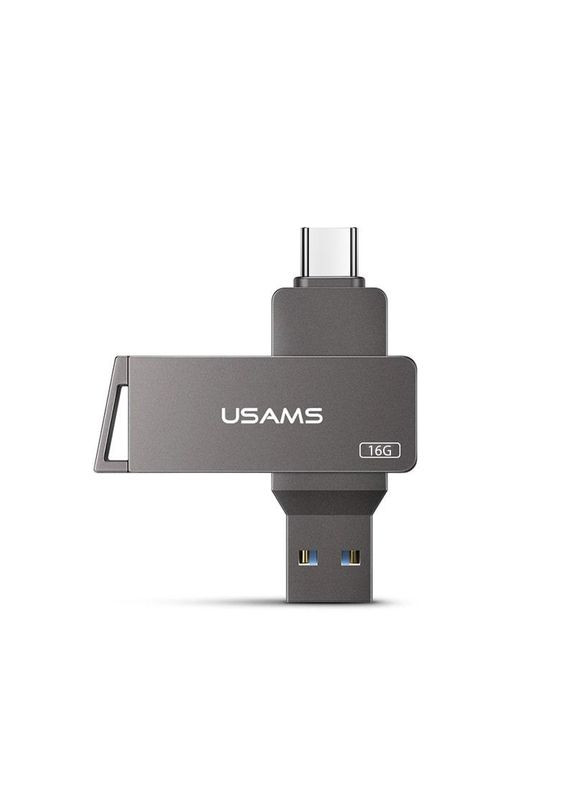 Флешка подвійна 16 GB USZB198 металева Type-C OTG USB3.0 USAMS (279553655)