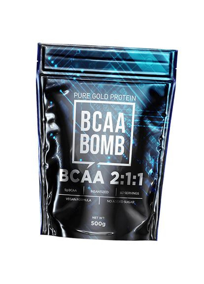 Незаменимые Аминокислоты ВСАА, BCAA Bomb 2:1:1, Pure Gold 500г Клубника (28618002) Pure Gold Protein (315782868)