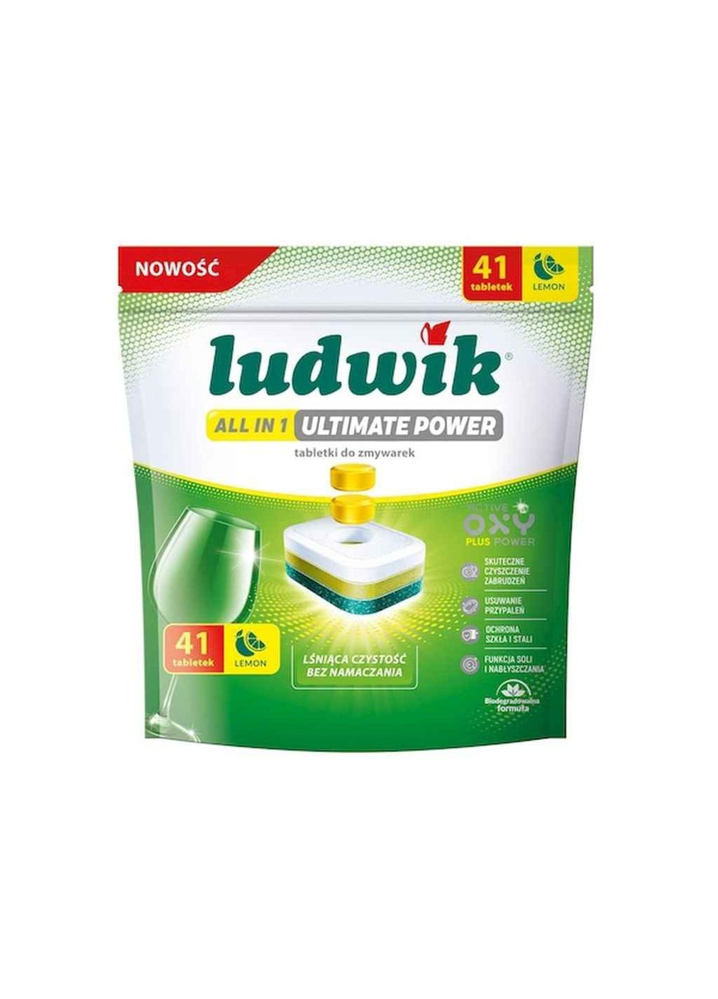 Таблетки для посудомоечных машин 41шт для мытья посуды ALL IN ONE ЛИМОН Doypack Ludwik (363327279)