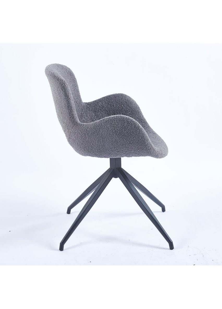 Стілець GERDA чорний каркас/сірий тк. з обертом 180° Intarsio (372178950)