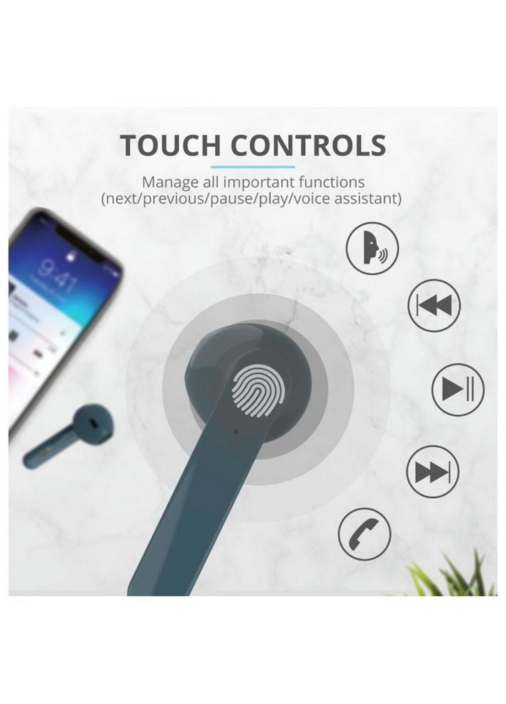 Наушники TWS Primo Touch True Wireless Mic Blue (23780) Trust (314978510)