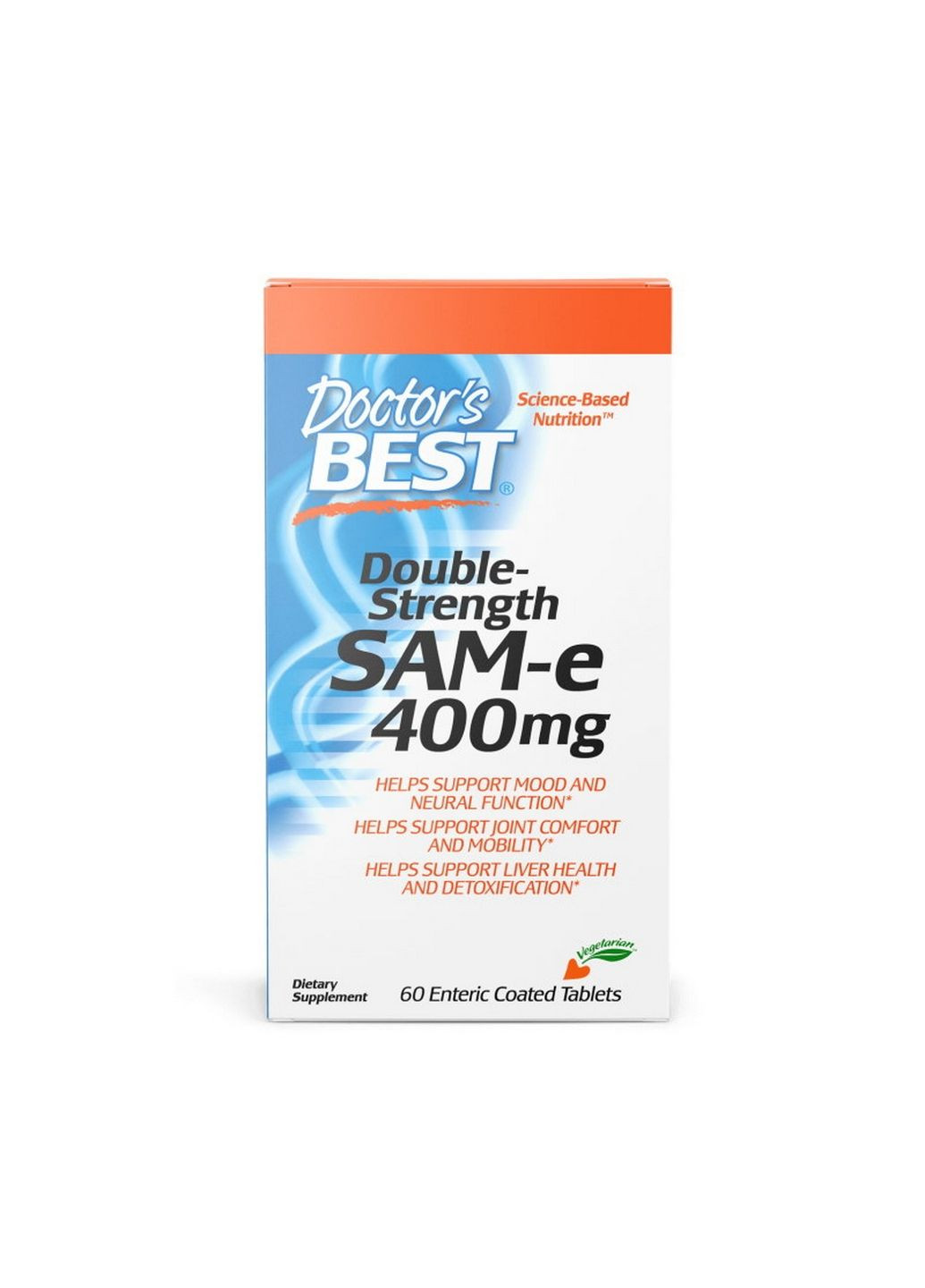 Амінокислота SAM-e (S-Adenosyl-L-Methionine) 400 mg, 60 таблеток Doctor's Best (295898854)