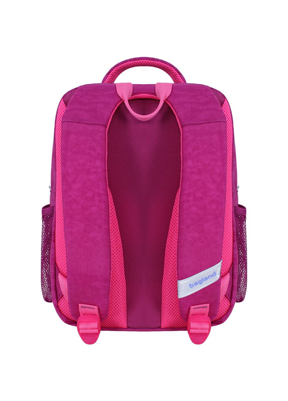 Рюкзак ортопедический для девочки "Котик в малине" текстильный Школьник 8 л малиновый 899 (0012870) Bagland (298569459)