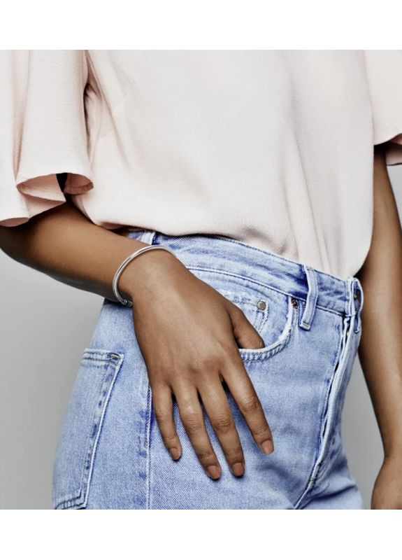 Срібний жорсткий браслет-слайдер Пандора 597953CZ Kabluchka (355345894)