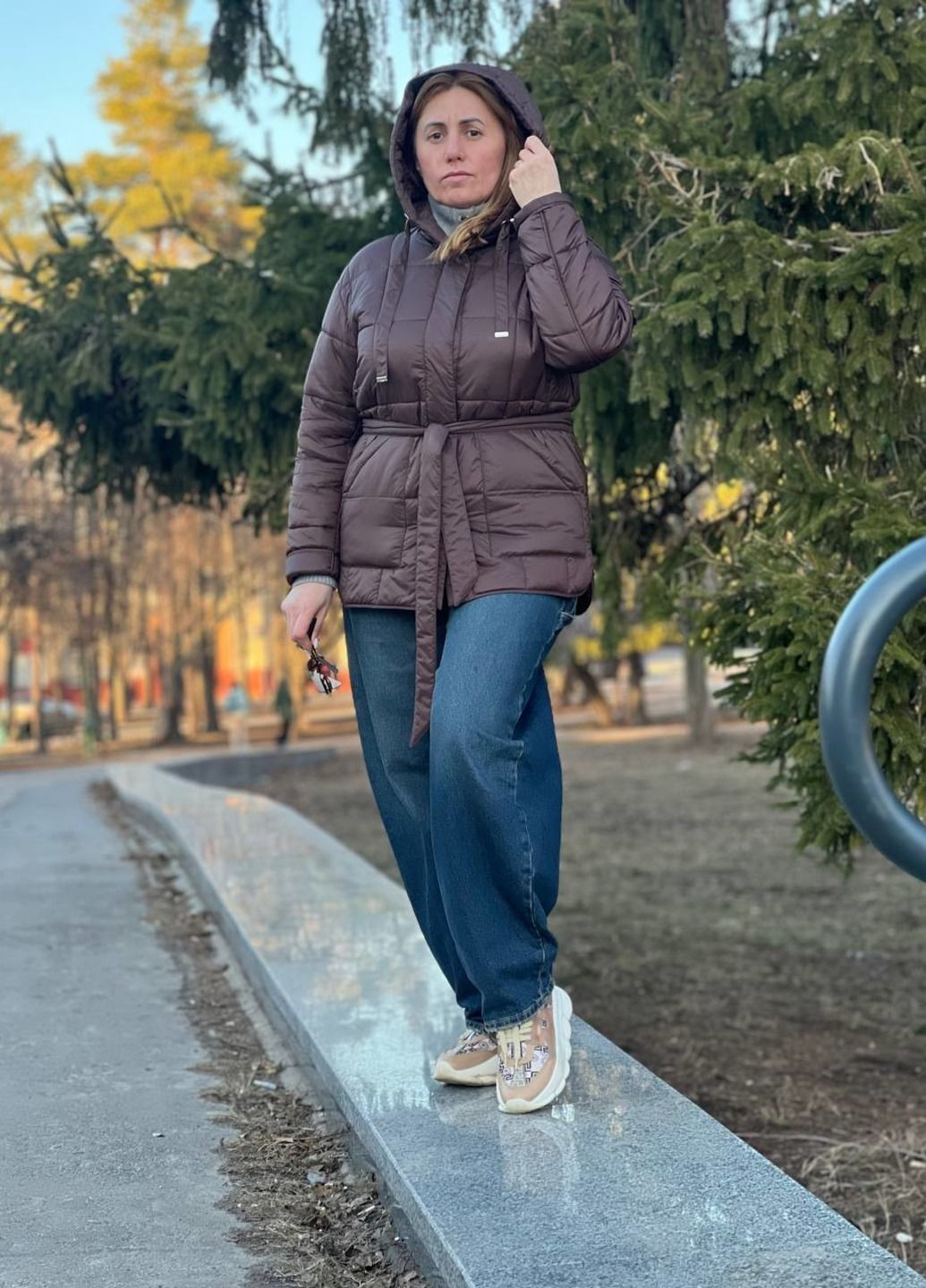 Коричневая демисезонная куртка KTL&Kattaleya