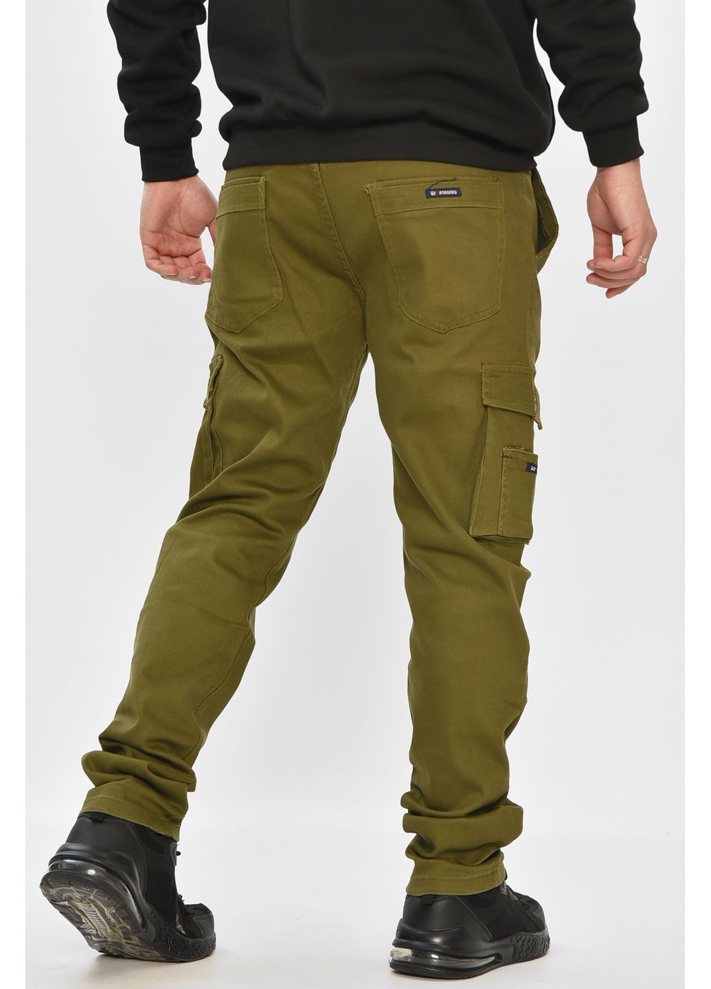 Джинси чоловічі однотонні кольору хаки Let's Shop (369445344)