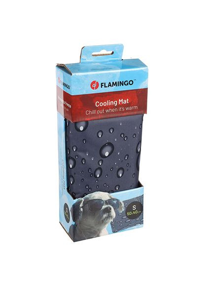 Охлаждающая подстилка для собак и котов Cooling Pad Drop капли 40х50 см, серая (5400585152401) Flamingo (343276289)