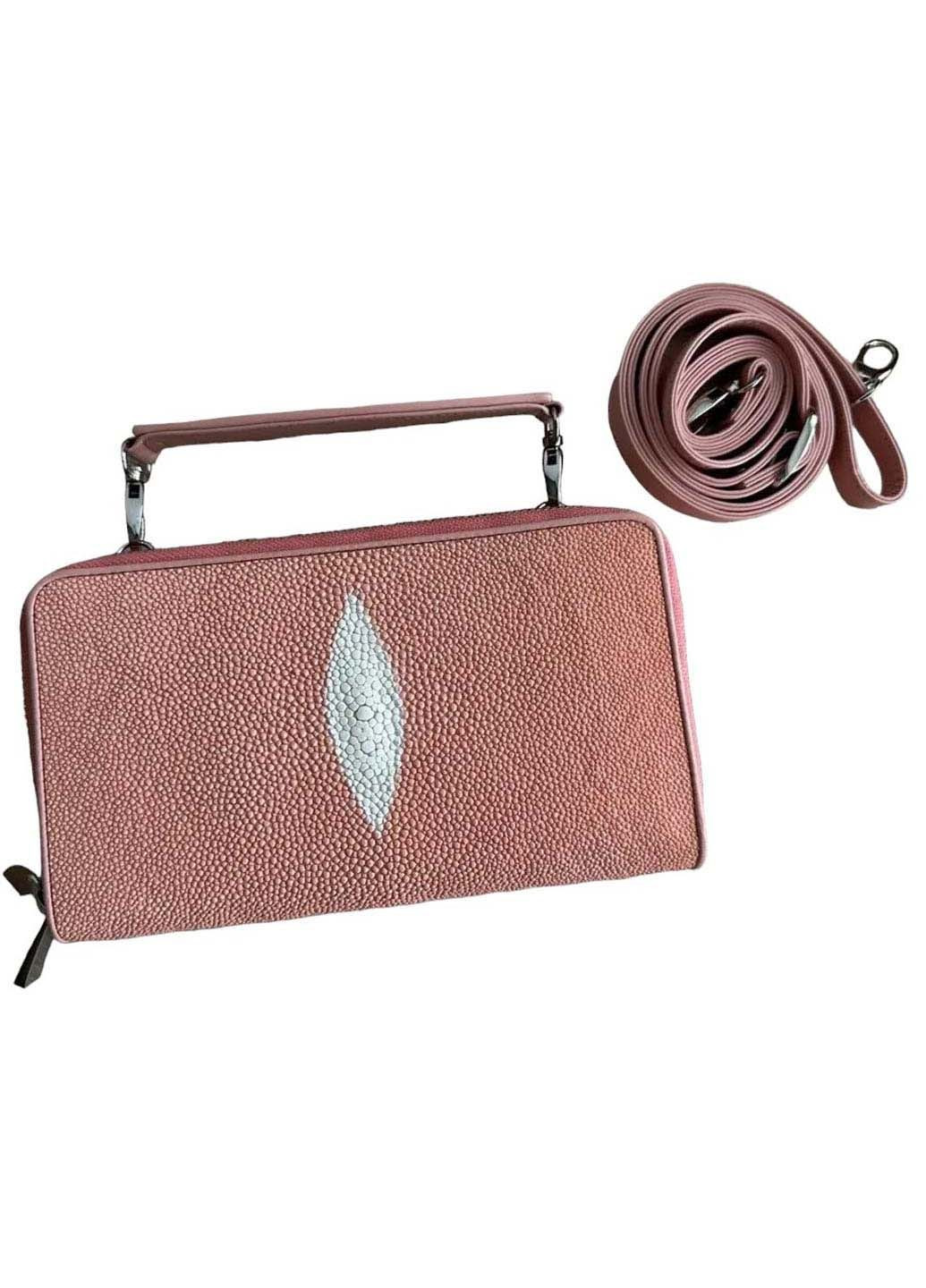 Женская сумочка клатч из натуральной кожи ската на двух молниях Ekzotic Leather (292305490)